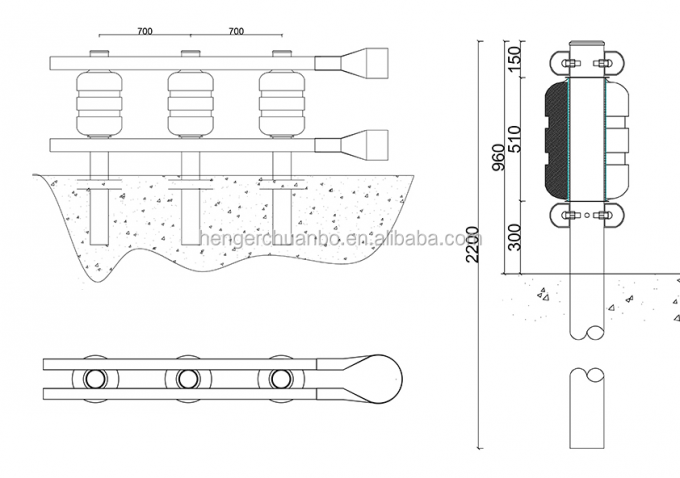 SB ISO Chứng nhận An toàn Đường cao tốc Màu vàng Rào chắn Lan can Bảo vệ Chất lượng Tiêu chuẩn 8