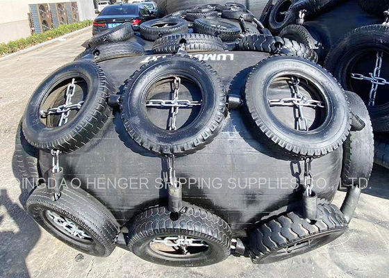 Chất lượng 3300x6500mm Pneumatic Rubber Fender ISO17357 Chứng nhận 80Kpa nhà máy sản xuất