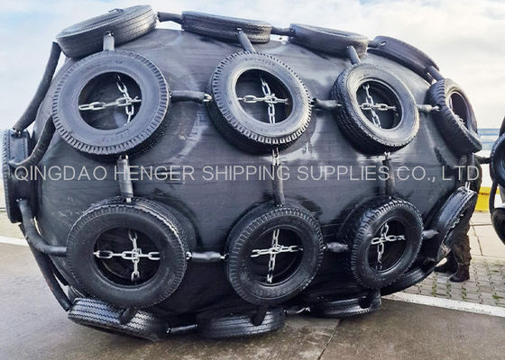 Chất lượng 3300x6500mm Pneumatic Rubber Fender ISO17357 Chứng nhận 80Kpa nhà máy sản xuất