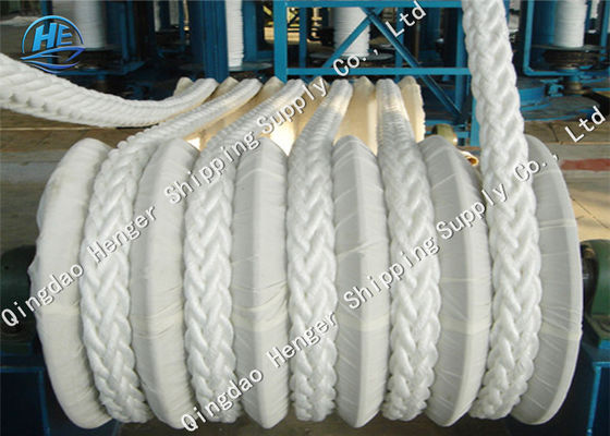 Chất lượng Hấp thụ nước thấp Dây neo biển UHMWPE Dây neo bện 60MM nhà máy sản xuất