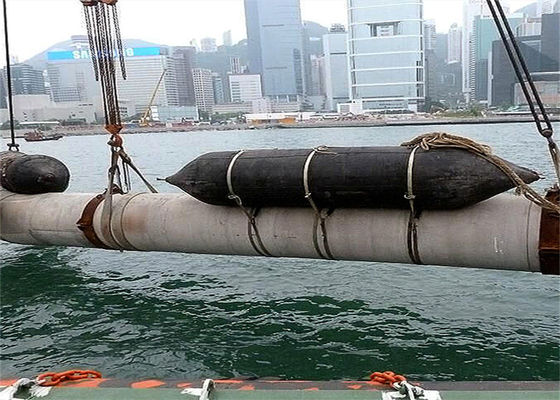 Chất lượng ISO 14409 Certified Pneumatic Rubber Fender - Natural Rubber Marine Airbag with 80kpa Working Pressure nhà máy sản xuất
