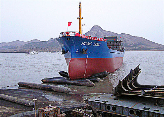 Chất lượng ISO 14409 Certified Pneumatic Rubber Fender - Natural Rubber Marine Airbag with 80kpa Working Pressure nhà máy sản xuất