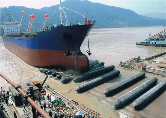 Chất lượng ISO 14409 Certified Pneumatic Rubber Fender - Natural Rubber Marine Airbag with 80kpa Working Pressure nhà máy sản xuất
