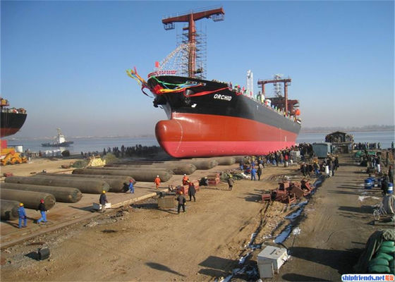 Chất lượng ISO 14409 Certified Marine Rubber Airbag with 80 kPa Working Pressure and Natural Rubber Construction Nhà máy